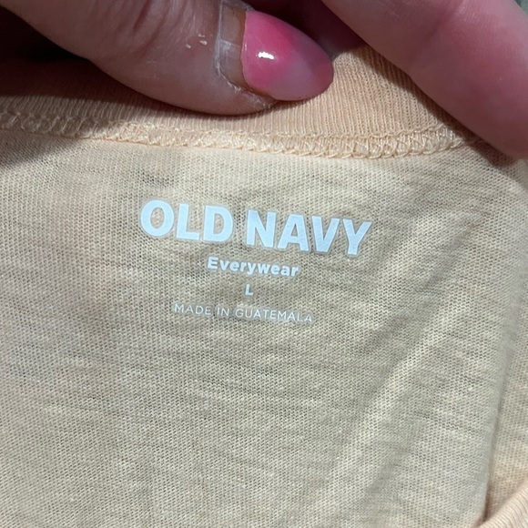 Old Navy Everywear Tee Shirt Short Sleeves Floral Cactus Graphic Print Yellow L - Picture 3 of 4